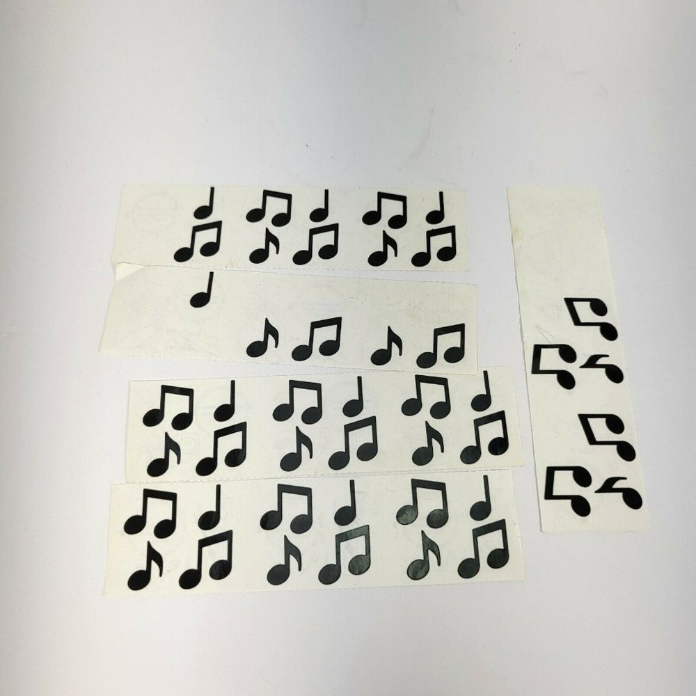 Mrs. Grossman's Music Notes Large Black Stickers Vintage